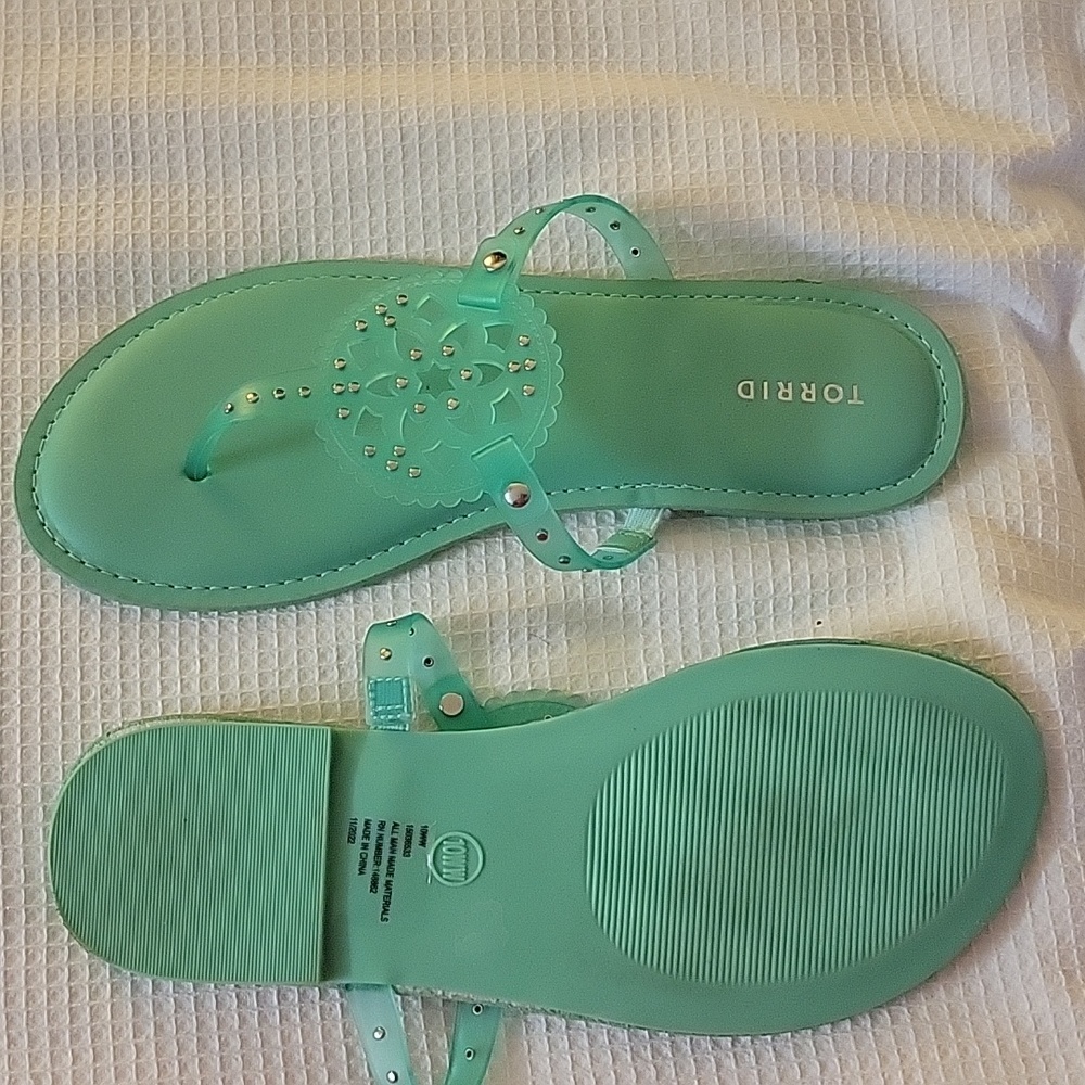 Torrid turquoise sandals